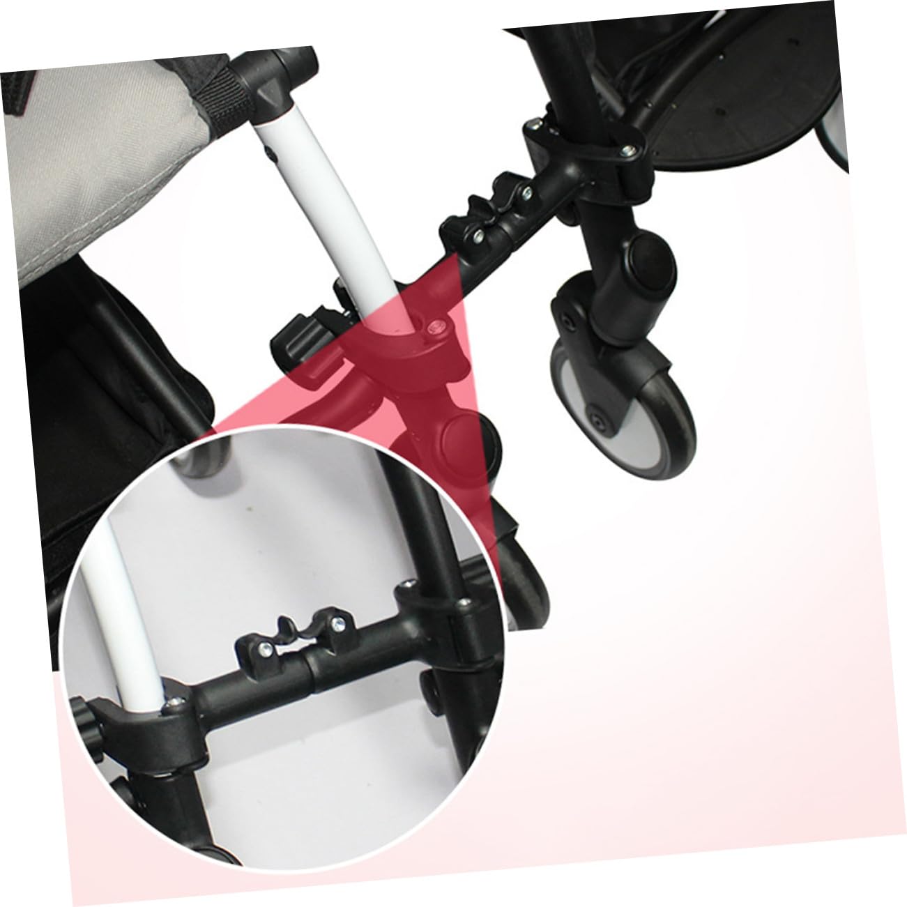 Hemobllo Conector Ajustable para Cochecito Gemelar Desmontable Compatible con Doble Carrito de Niña Accesorio Portátil para Sillas de Paseo Idénticas Práctico para Parques y Cuidadores