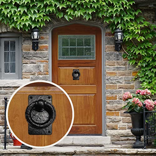 Akatva Negro Black Cast Iron Door Knocker For Front Door - Handmade Black Powder Coated Cast Iron Door Knocker - Exterior Home Door Knocker For Doors – Cast Iron Door Knocker Black Powder Coated #TOP2