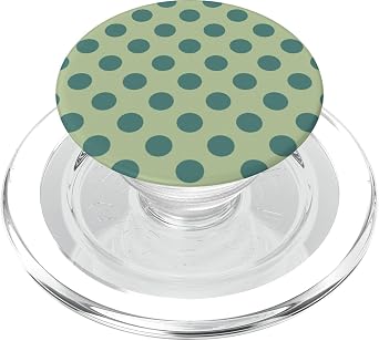 Cute Light and Dark Green Polka Dot Aesthetic Pattern PopSockets PopGrip for MagSafe