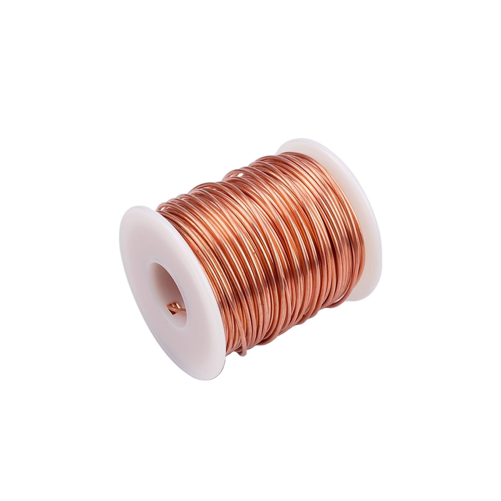 Alambre de cobre desnudo 16 gauge (1,3 mm) 20 m | para electrocultivo, jardinería, bisutería y manualidades(1 3mm/20M)