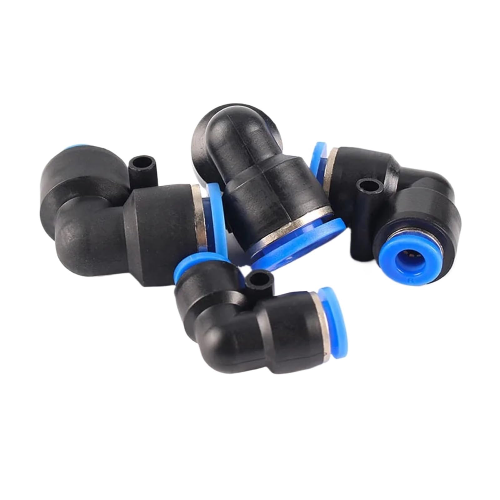 Conector de plástico neumático de codo de 90 °, 50 Uds., OD 6, 8, 10, 12mm, accesorio de tubería, empuje rápido for conexión de aire, Gas y agua, junta reductora PVG(PVG12-8)