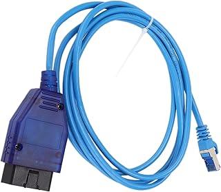 Cabo de programação OBD, transmissão de sinal forte, ferramenta de diagnóstico de isolamento verde, interferência de blindagem, cabo de interface ENET com luz LED para carro