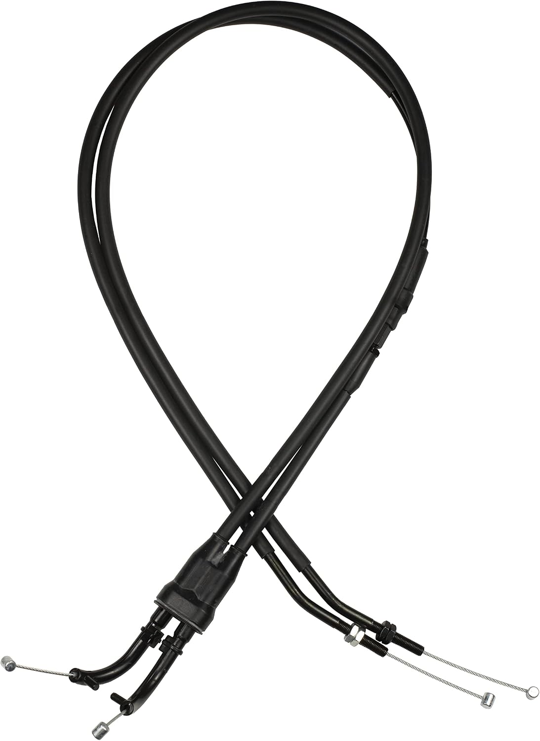 MOTOMASTER Motocyklowy kabel sterujący, ciąg gazu zestaw A B (ciągnięcie i naciskanie), kompatybilny z Triumph Speed ​​Triple 1050/ ST/ST ABS / T2040335