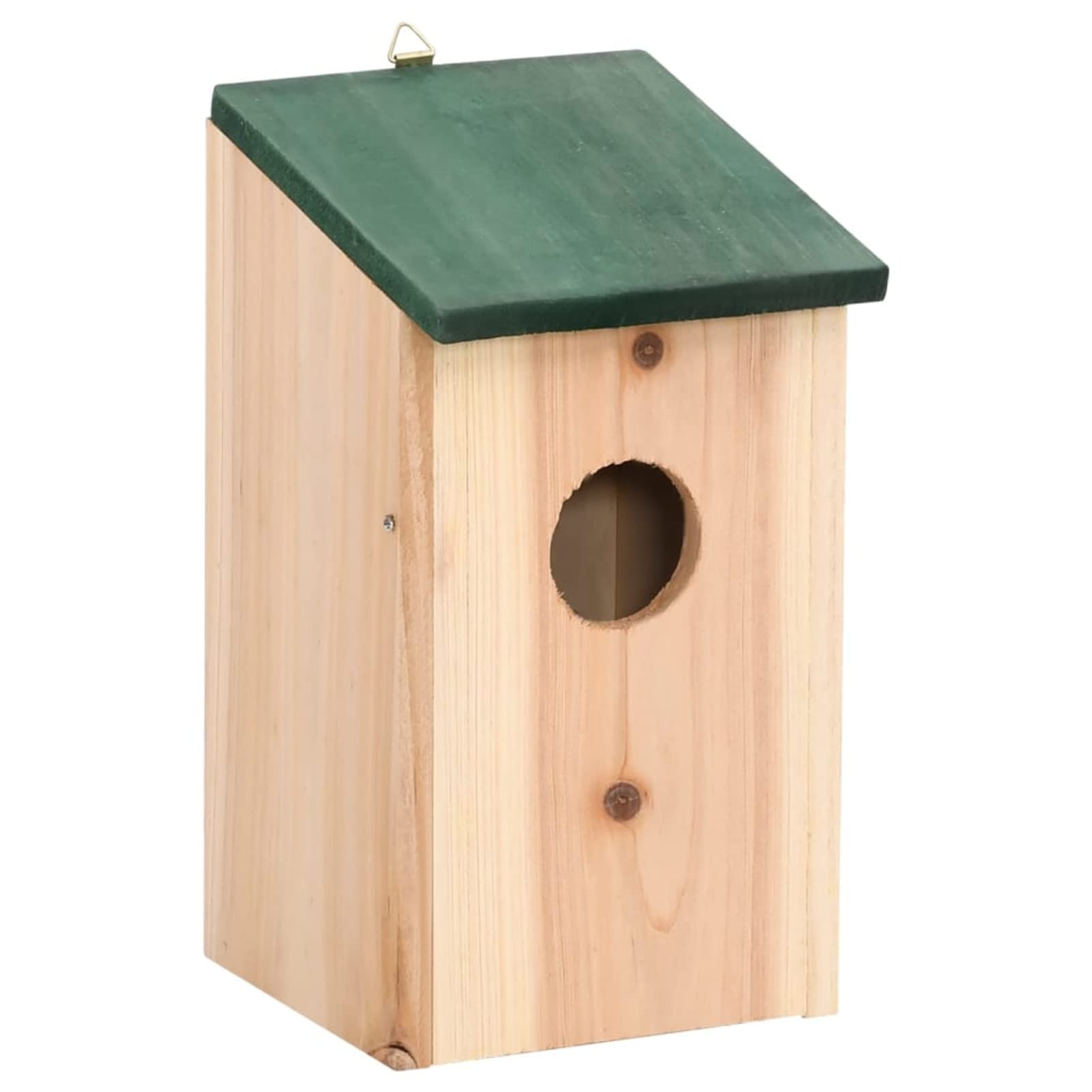 Homgoday Casette per uccelli, 4 pezzi, in legno, 12 x 12 x 22 cm, nido per uccelli, gabbie e supporti per uccelli per casa e giardino