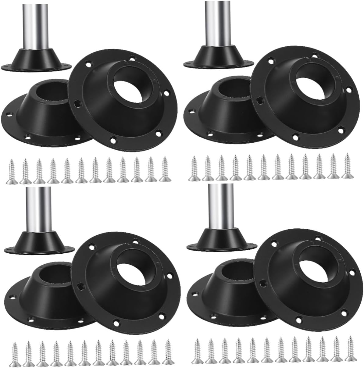 8pcs Portable Rv Table Leg Mount Flush Mount Base for Outdoor Camping Boat Camper Rv Accessories