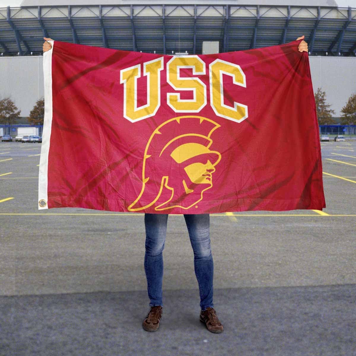 College Flags & Banners Co. USC Trojans Trojan Head Flag - Image 5