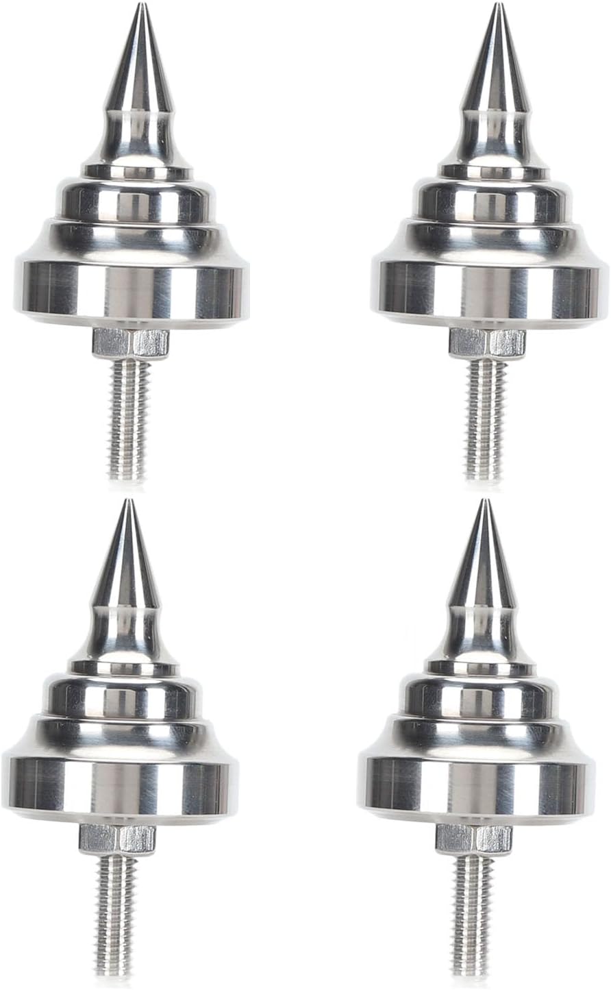 Acouto HiFi Speaker Spikes - Shockproof Stainl Steel Isolation Feet for Amplifier & CDDVD Player (#1) (#2)