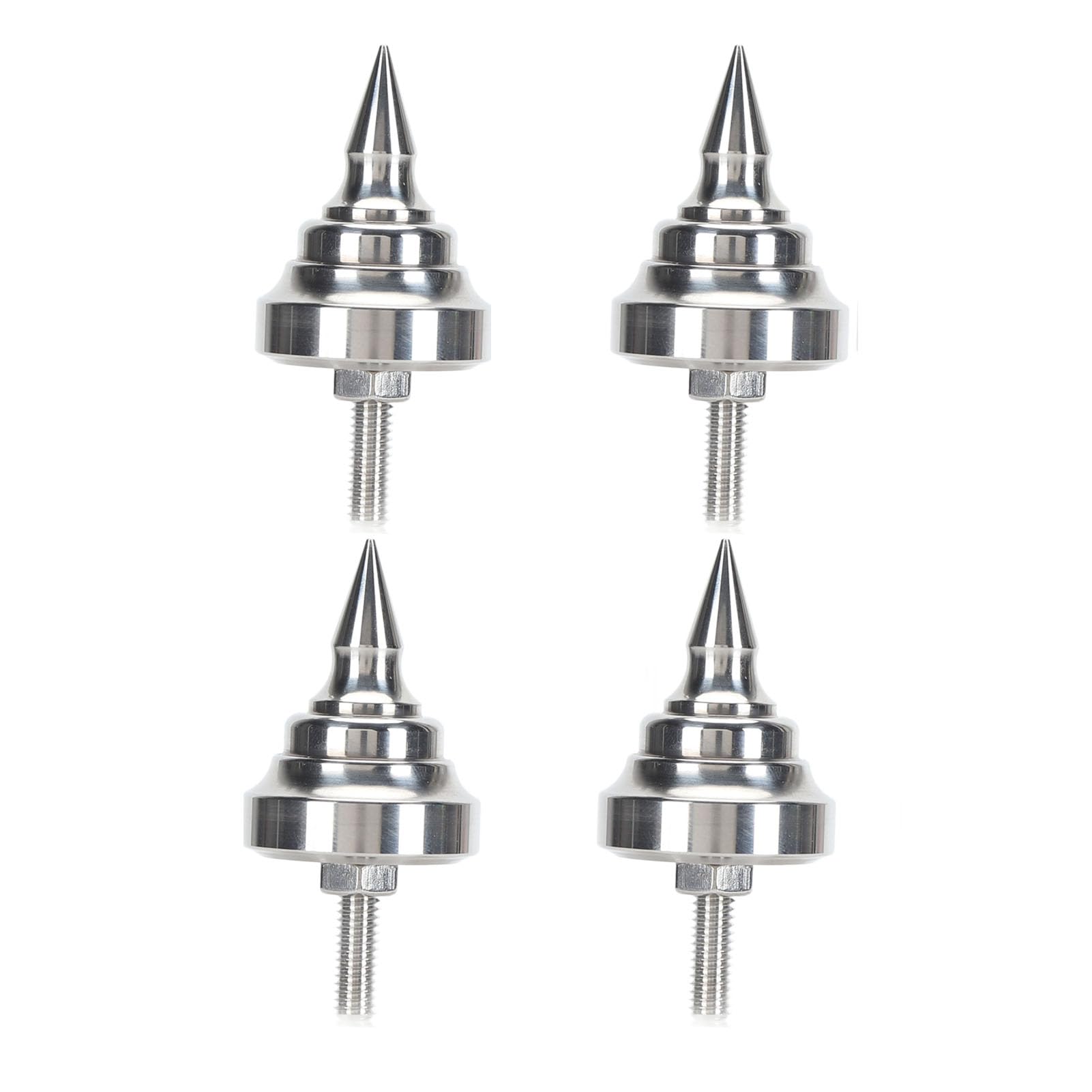 HiFi Speaker Spikes, Turntable Isolation Stand Feet, Shockproof Adjustable Stainless Steel Speaker Isolation Spike Feet for Amplifier CD DVD Player 4pcs (#11)