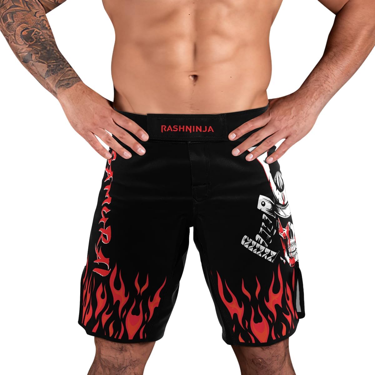 Samurai BJJ Shorts MMA Muay Thai Kickboxing No Gi Grappling Fight Combat Shorts for Men