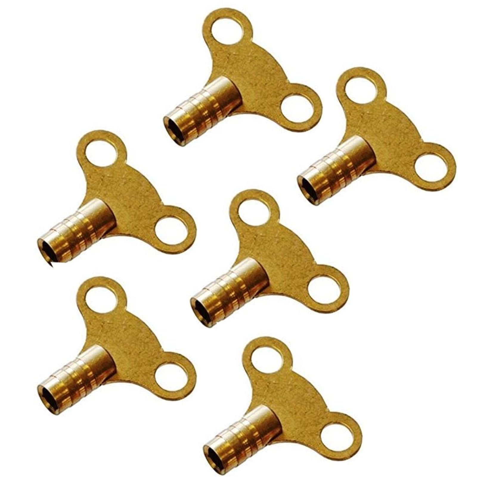 PNJB Radiator Key, Clock Type Solid Brass Key, Key for Bleeding and Air Vent, Radiator Valve, Easy Grip, Sturdy and Durable Design, Venting Air Valve (6 Pcs) โ image 1