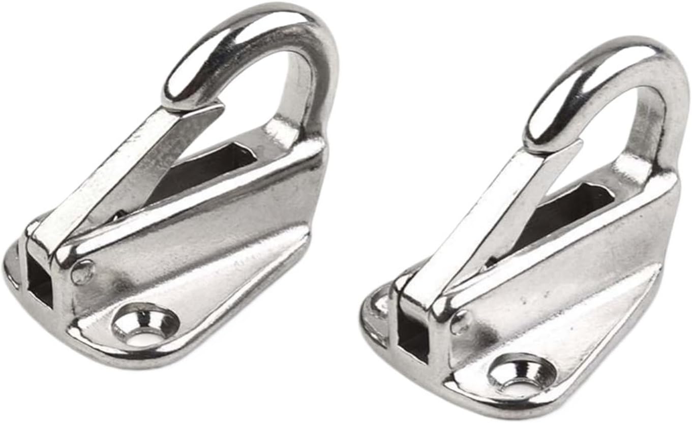 Boat Hook 9Pcs 316 Stainless Steel Spring Locked Fender Hooks Practical Durable Marine Fender Hook for Hanging