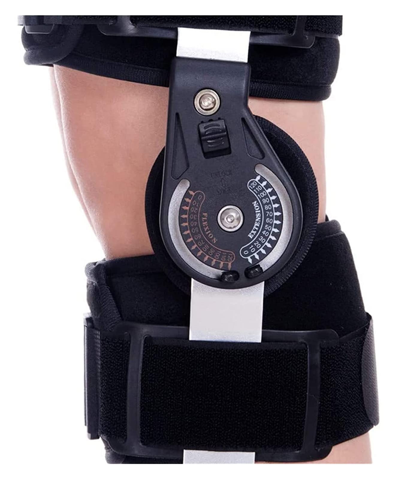 Estabilizador de Soporte ortopédico Ajustable ROM con bisagras Rodillera Universal para estabilización de recuperación Osteoartritis Leve 22.7.27 (Color : Grey(Send Strap))