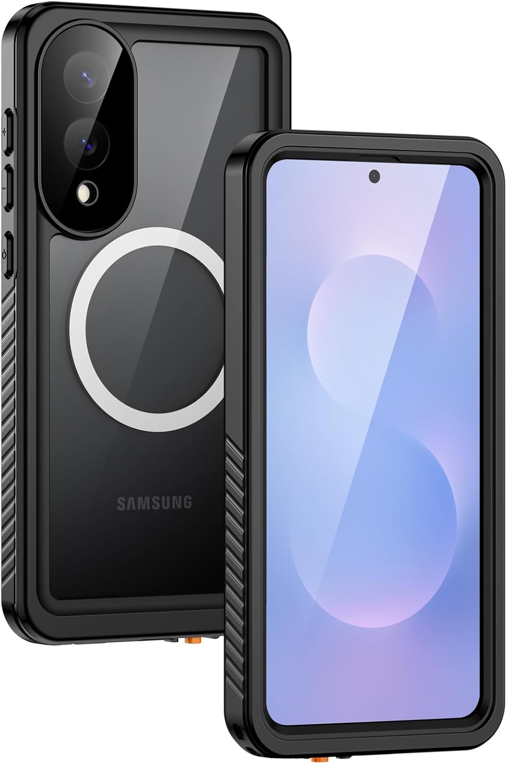 coque Samsung s25 Edge – Lanhiem Coque pour Samsung S25 Edge (Compatible avec MagSafe) IP68 étanche et antichoc 360 Protection complète Double Renforcé Étanche à la Poussière Incassable Coque pour Galaxy S25 Edge, Noir