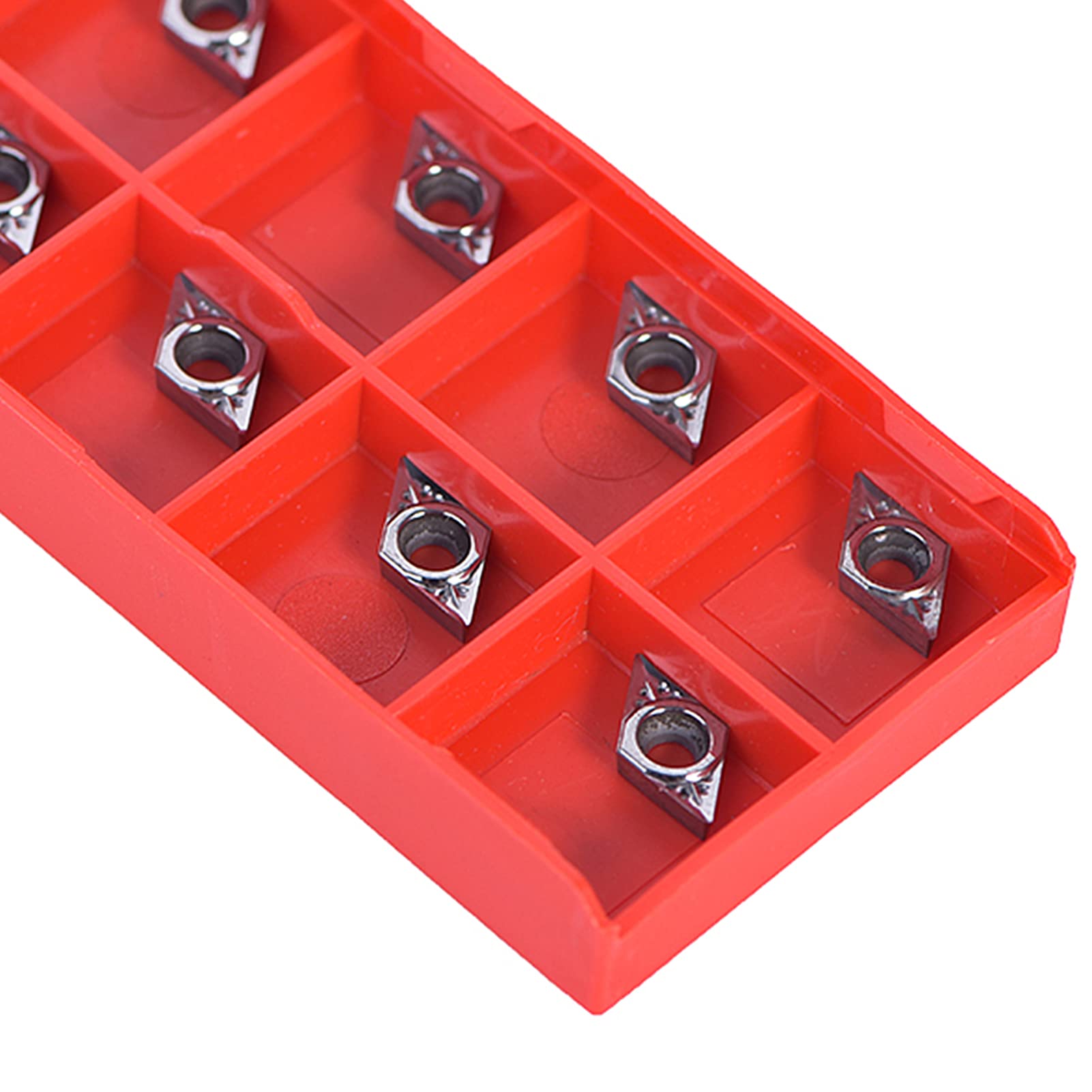 Carburo Cnc Insertos Cortador De Cuchillas Torno Herramienta De Torneado Dcgt070204-Ak Metales No Ferrosos Plata 10 Piezas