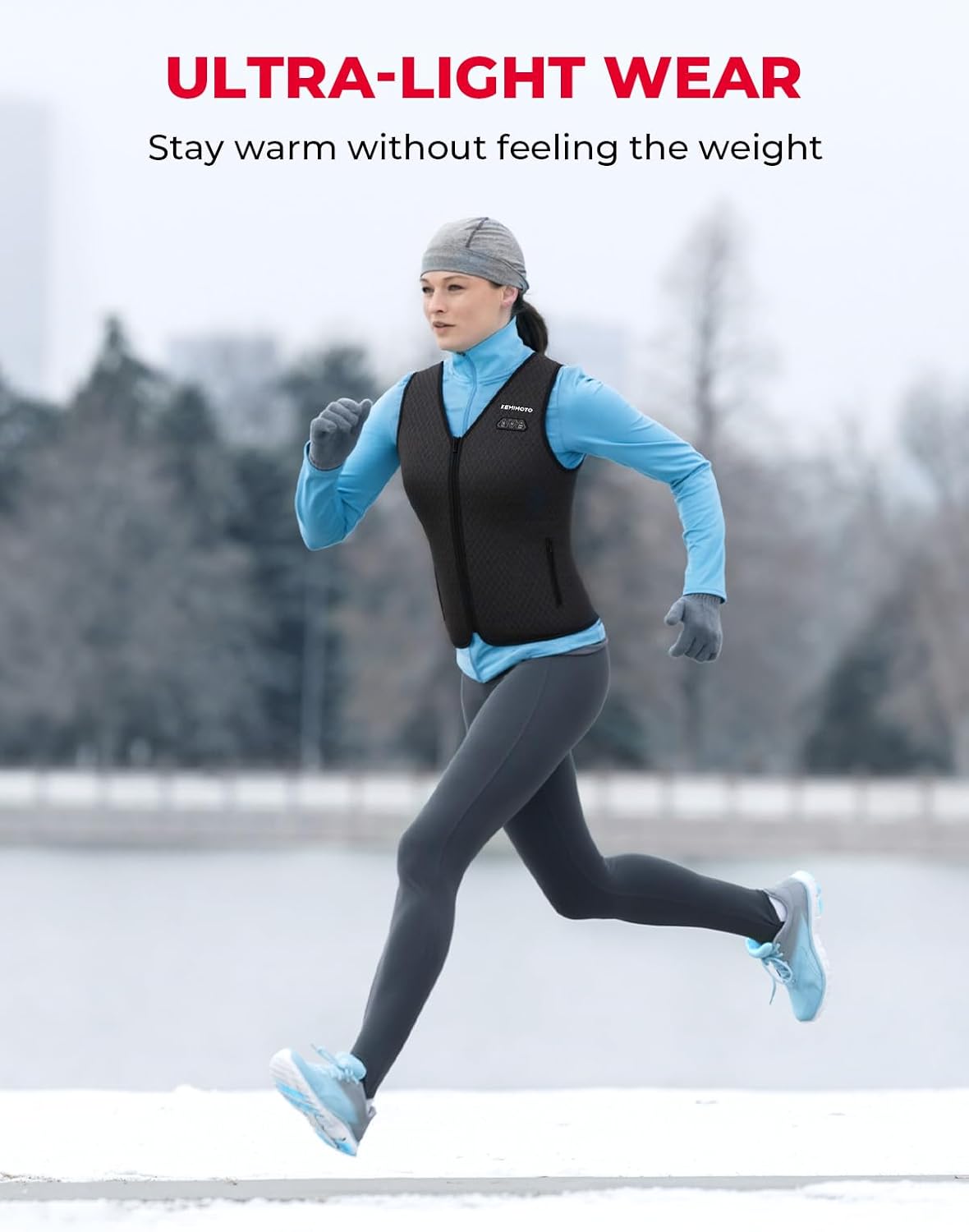 KEMIMOTO Heated Vest for Women with Battery Pack Included, V Neck with Inner Pocket Lights-out Design, Electric Warming Vest - Image 5