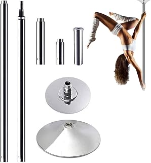 Platinum Poles Pro Spinning Pole Dancing Pole 45 mm Desmontable y Ajustable Spinning/Static Pole - Kit de Baile Profesional para Ejercicios físicos portátiles
