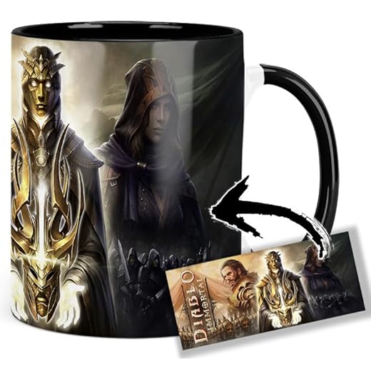 Diablo Immortal Tasse Innen & Henkel Schwarz Keramikbecher Mug
