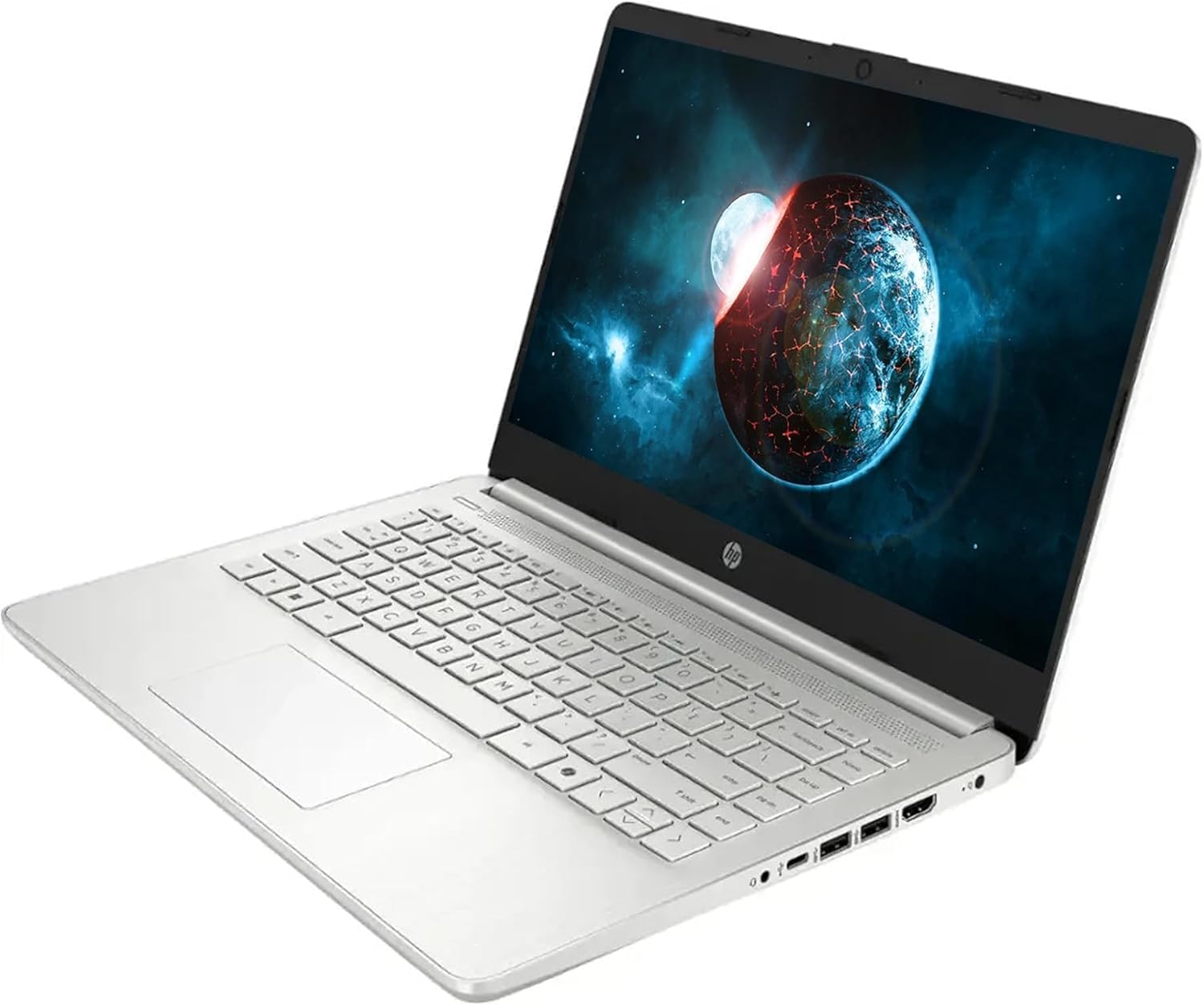 HP 14" HD Laptop with Microsoft Office and 1TB Cloud Storage (1-Year)| 4GB RAM| 128GB SSD & 128GB Portable SSD| Intel 4-Core CPU (Beat i3-10110U)| Ultra Light| Webcam| Windows 11| RK Bundle|Silver image 4