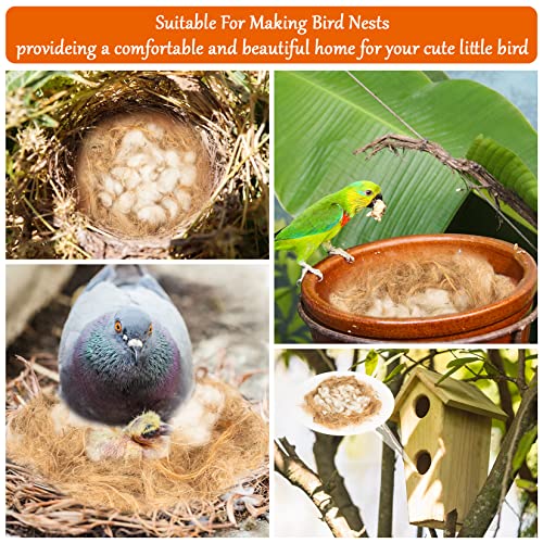 Image of Sukh Bird Nesting Material - Bird Nests Bedding Hummingbird Nesting Material Mixing Canary Nesting Material Finch Nesting Material Parakeet Nesting Materials for Cage,Gardens,Tree Trunks (3)