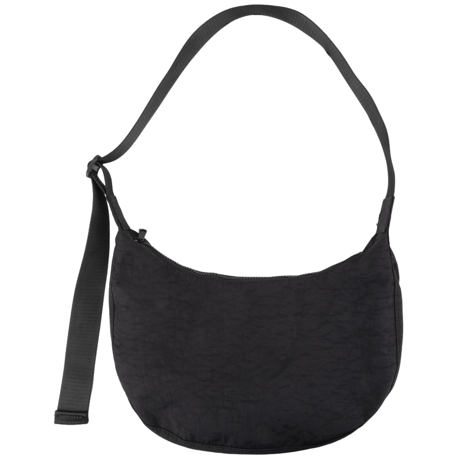Nylon Crescent Shoulder Bag for Women Men,Crossbody Bag with Adjustable Strap&Dual Interior Zip Pocket