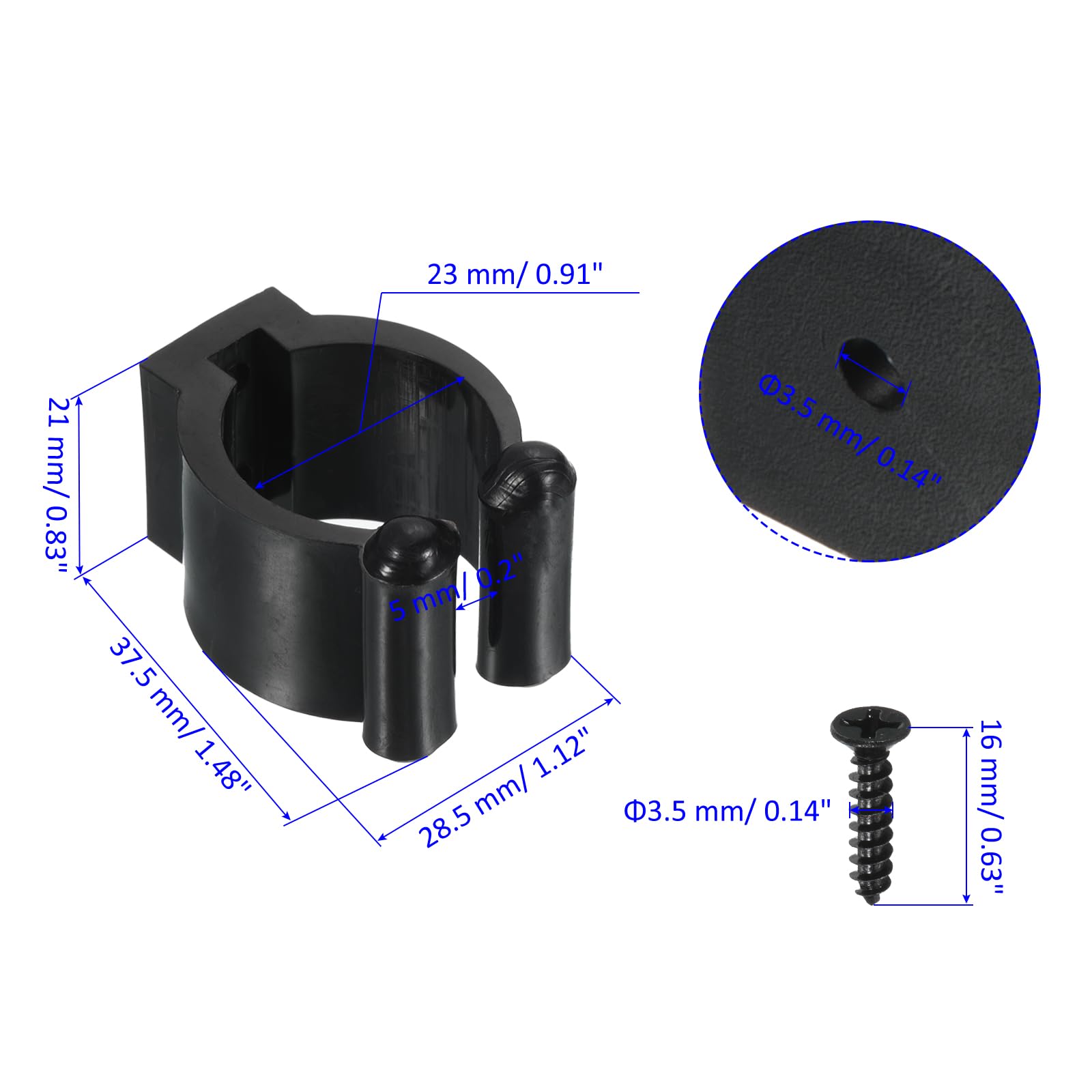 M METERXITY 10 Pack Billiards Cue Locating Clip Holder, Plastic Lightweight Pool Stick Clips, Wear-Resistant - Image 3