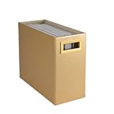 Gold Magazine Basket: Stylish Gold Rack and Organizer for Floor or Bathroom Storage – Decorative Narrow Book and Magazine Holder.