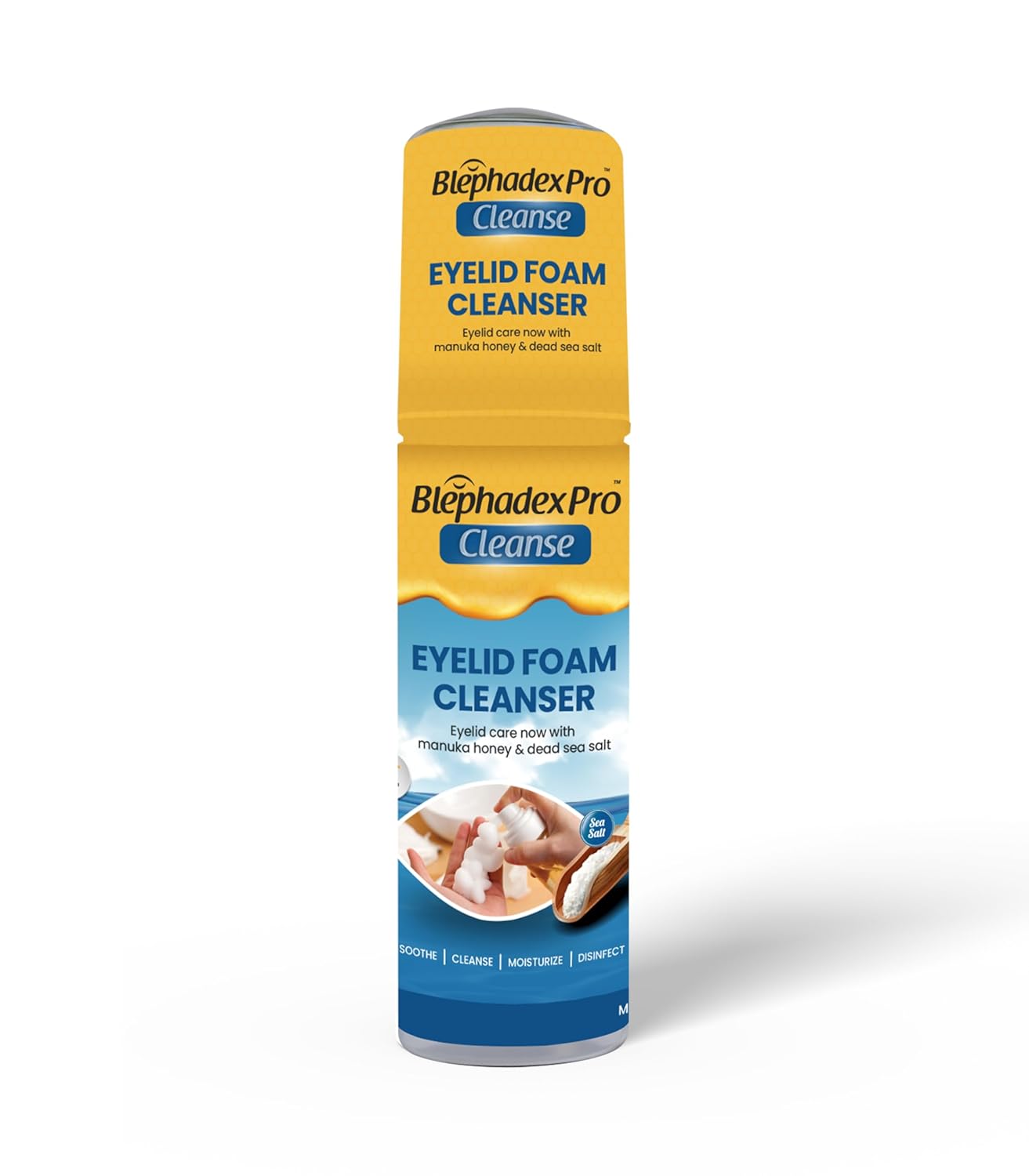 Visual Advantage Lunovus Eyelid Foam Cleanser with Manuka Honey and Dead Sea Salt – Gentle Daily Cleansing