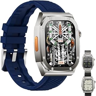 Smart Watch Z79 Max, Smart Watch for Men Women Bluetooth Call, Smart Watch for Fitness,Indestructible Smartwatch,2" Ultra HD Display Outdoor Tactical Sports Rugged Smartwatch (Color : Blue)