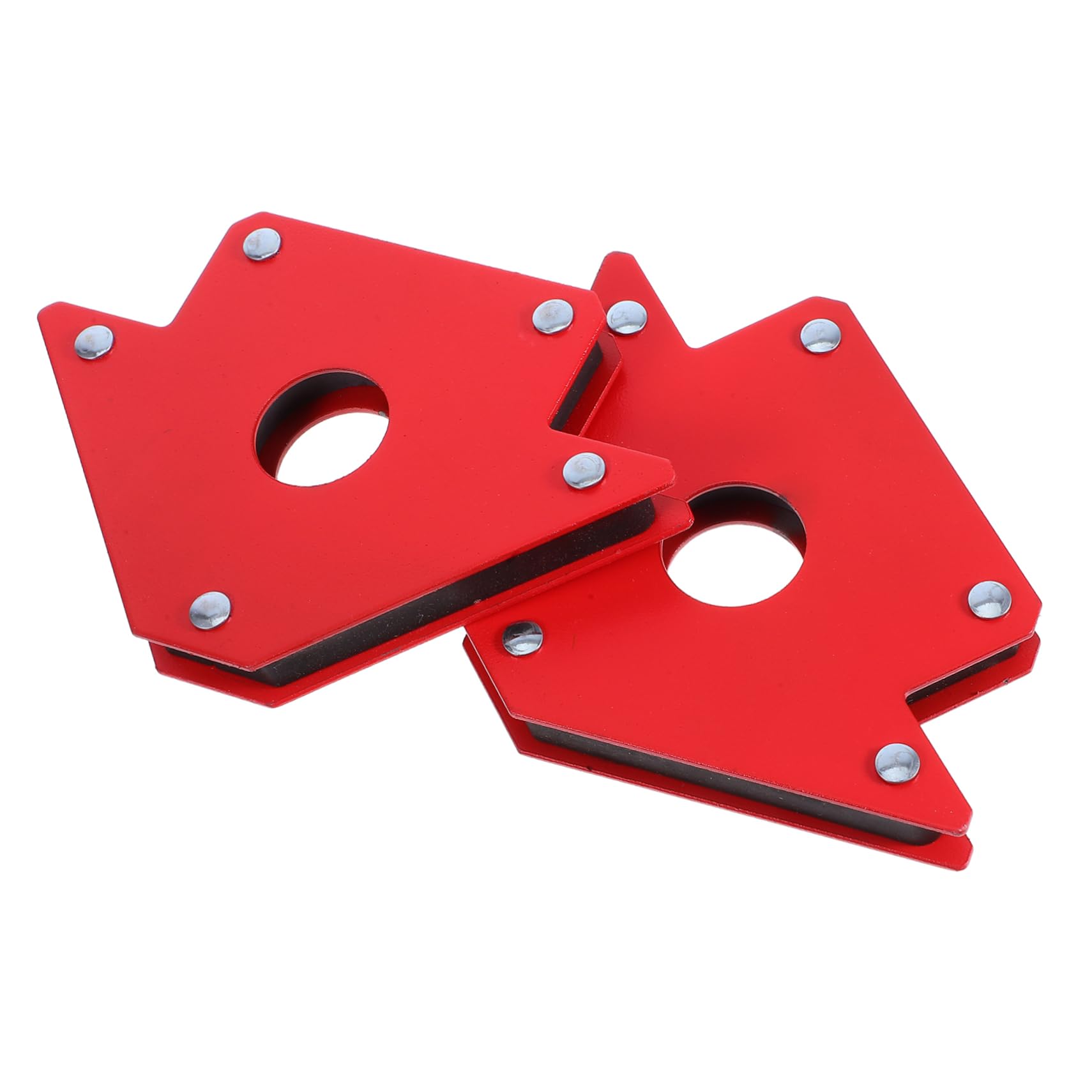 Abrazaderas Magnéticas para Soldadura 90° 2 Piezas Rojo Metal | Capacidad 22kg, Uso en Taller y Operaciones In Situ, Formato Portátil Rendimiento Estable
