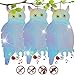 Búho Espantapajaros Balcon,Búho Espanta Palomas,Búho Espantapajaros Pequeños,Espantapajaros para Huerto,Reflectantes Repelentes de Pájaros,Control de Aves Anti Aves Búho