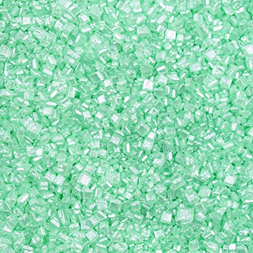 image for Bakell Brew Glitter - Mint Green Pearl Rimming Sugar (1LB, 1x Resealab