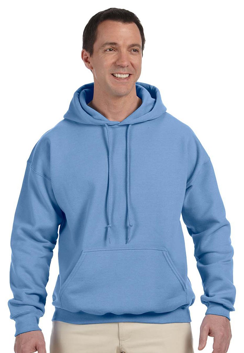 Gildan Heavy Blend Hooded Sweatshirt, Air Jet Yarn, Carolina Blue, Size L