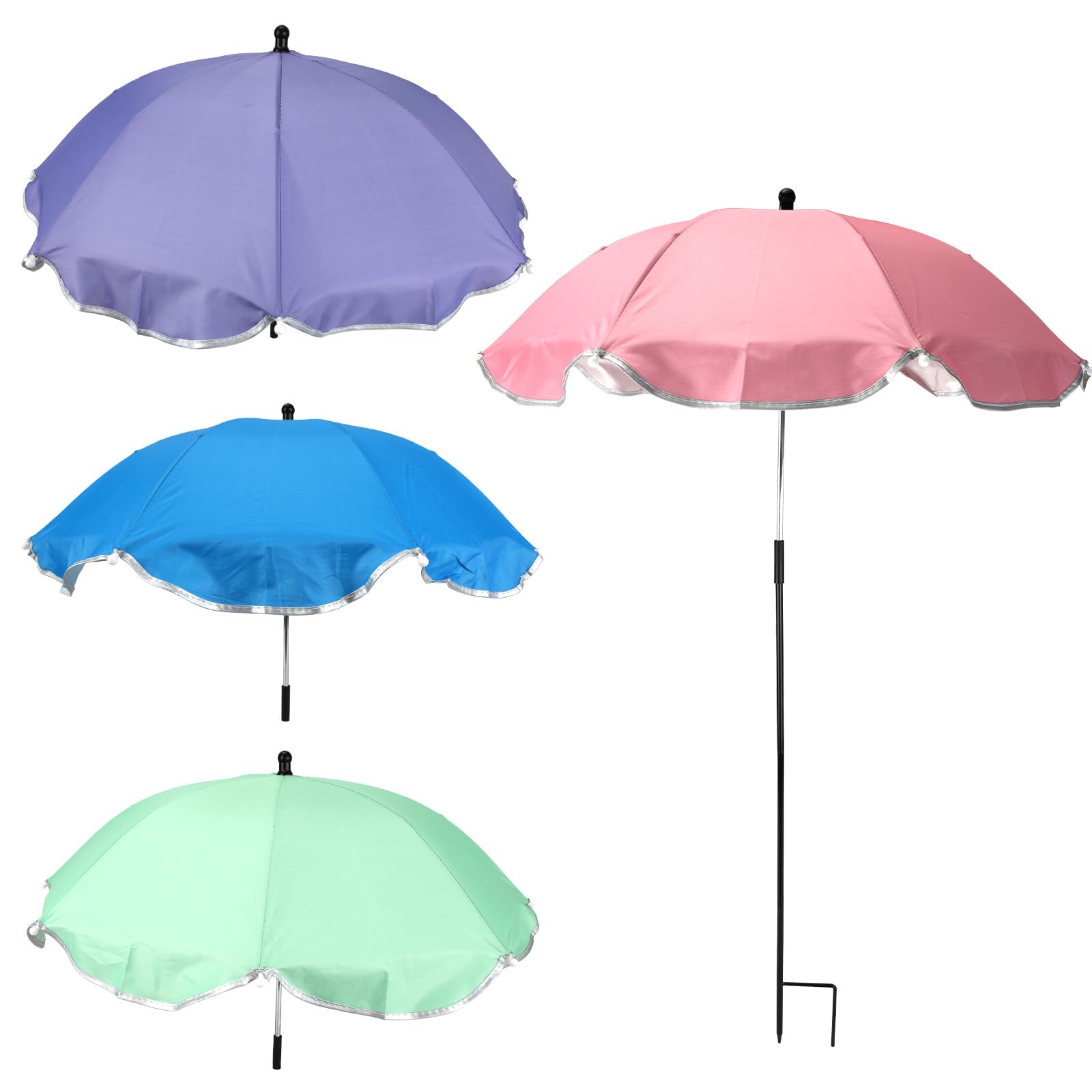 BOXOB 4pcs Parasol Plante D'Extérieur, Diamètre 60cm Parasol Plante
