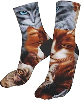 IUBBKI Sports Socks Cats Socks Novelty Men’S Socks Anti Sweat Walking Socks For Outdoor Walking Trekking