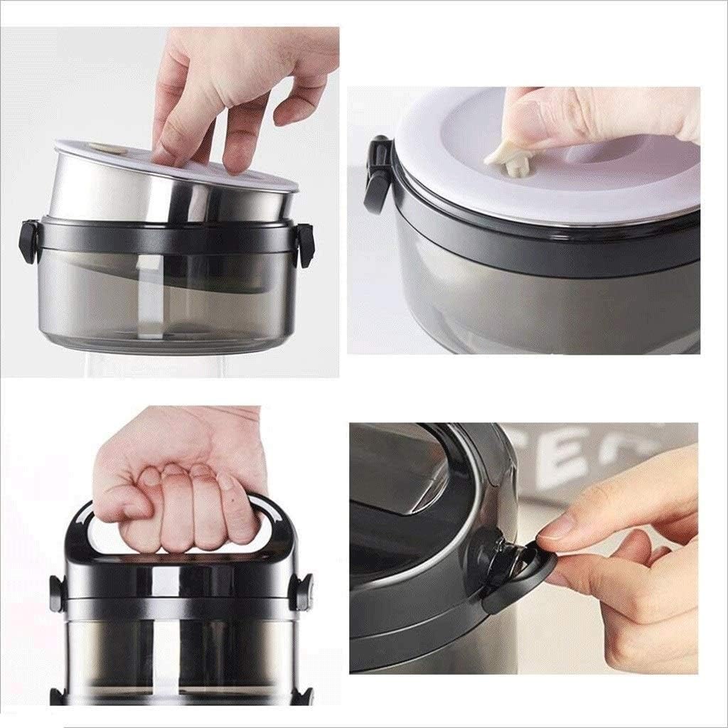 Vacuum Insulated Lunch Box Stainless Steel Food Jar Food Container Food Carriers Thermal Lunch Container Food Storage Box ((13.7 * 19.5CM)) ()
