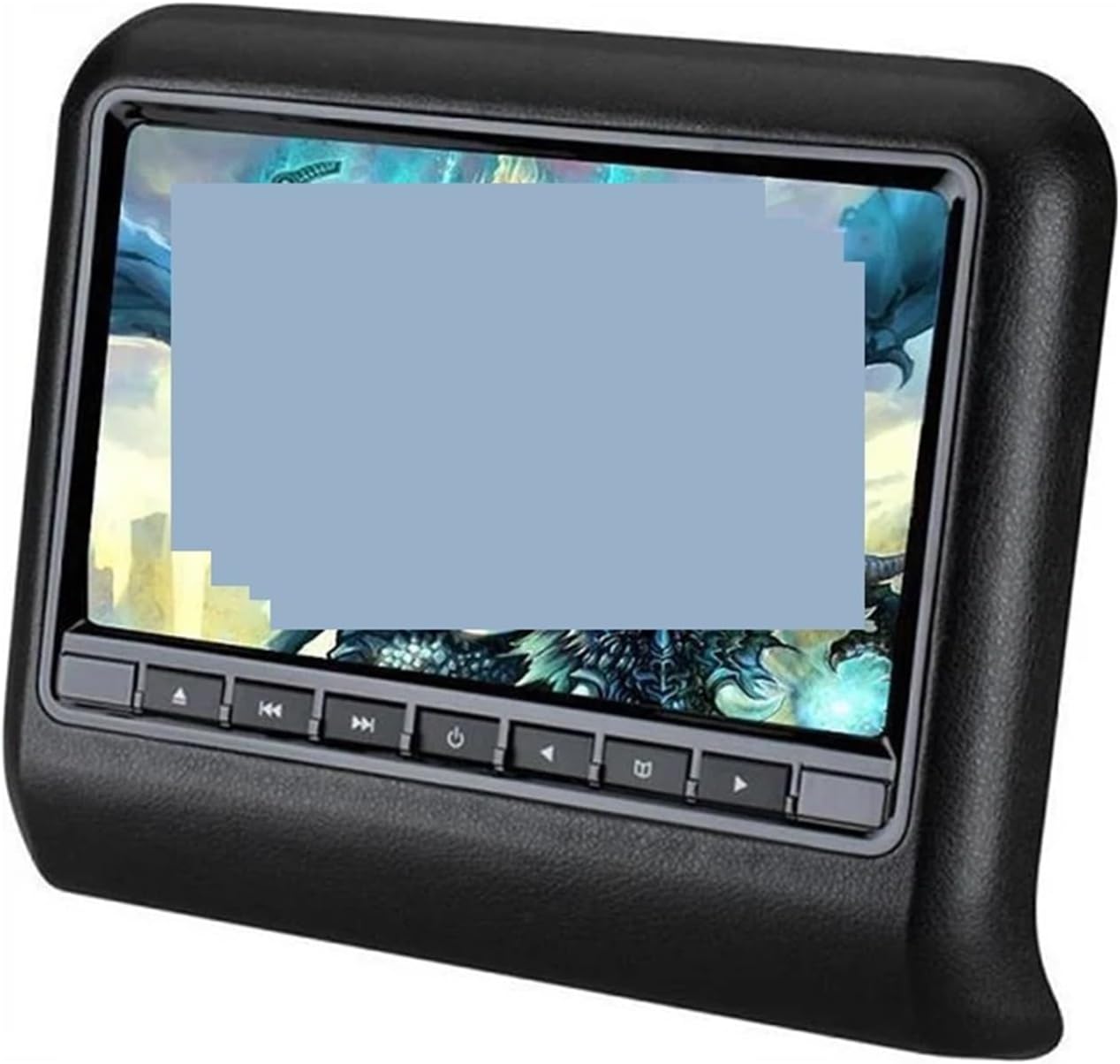 9 Inch Car Seat Back Headrest LCD Display Mp3/mp4 Multimedias Player Gaming FM Transmitter Remote Control DVD Player Monitor (Black) (Black)