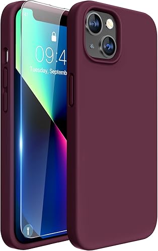Miniatura 116 de Miracase - Funda diseñada para iPhone 11 con protector de pantalla, funda de goma de silicona líquida, protección total contra caídas y a prueba