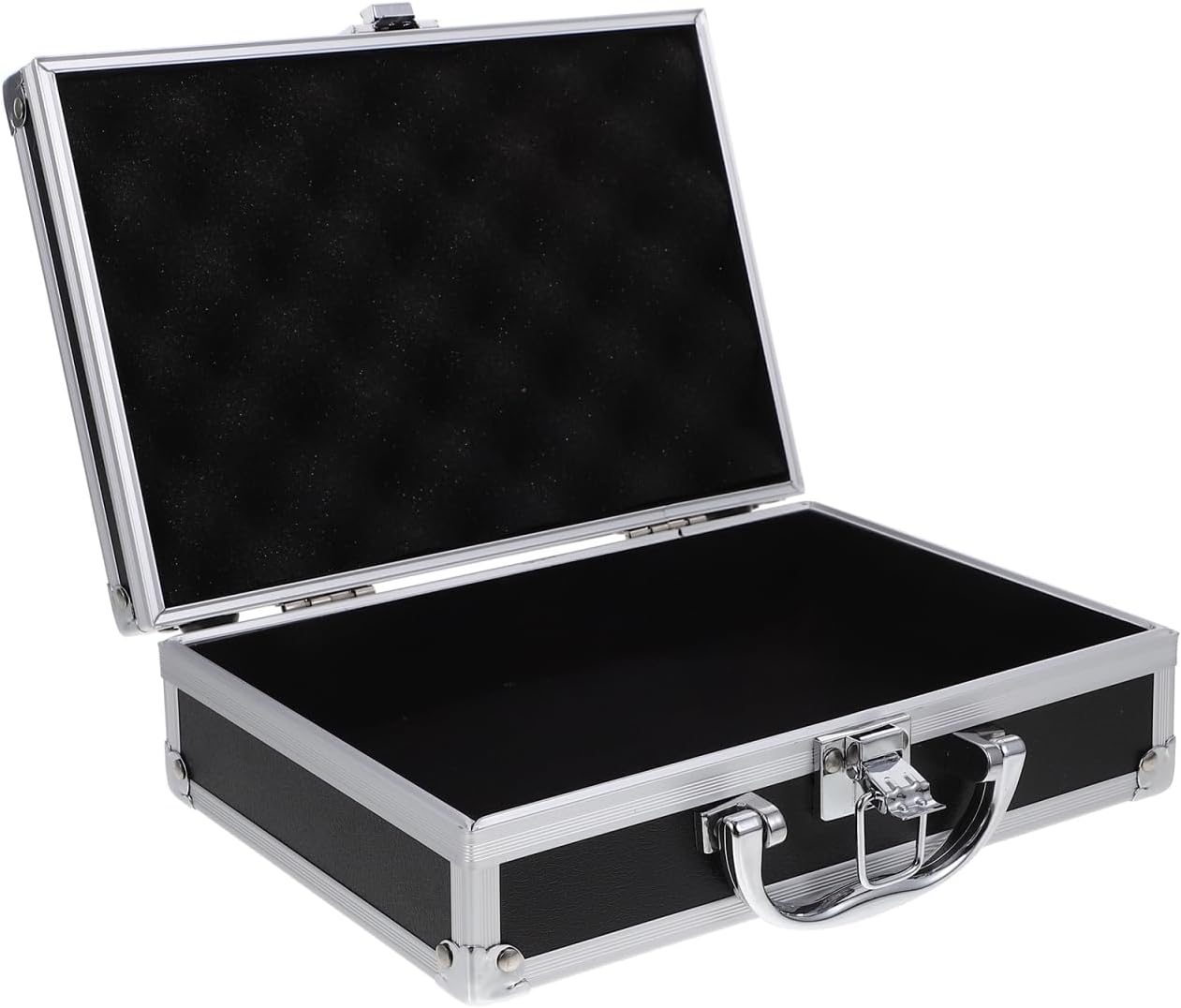 Yardwe Aluminum Tool Box Portable Hard Shell Briefcase Multi-Functional Carrying Case for Small Tools Electronics Travel Organizer 9.06X6.29X2.75 Inches