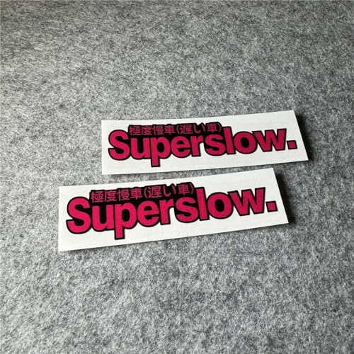 Image of Car Styling Sticker for Japanese Superslow Snail Creative Words Auto Oil Tank Window Body Vinyl Computer Case Motocross Decals (O 10x2.5cm 2PCS)