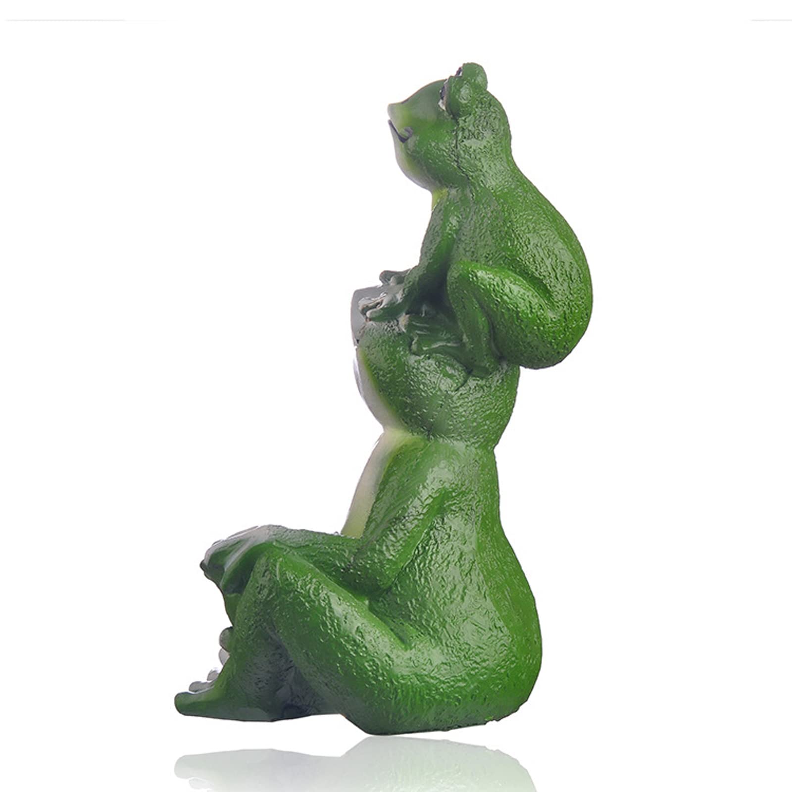 POCHY Statuetka żaby, ogród, figurki szczęśliwych żab z żywicy, dekoracja żaba ogrodowa, na patio, podwórko, trawnik, ganek, ozdoba, prezent