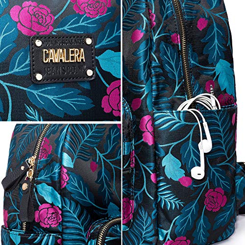 Mochila Cavalera Flower Estampada Azul