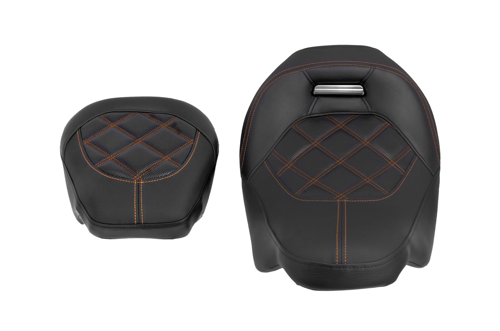 Cojín de cuero premium para asientos Touring Road King y Electra Glide acabados de alta costura 8