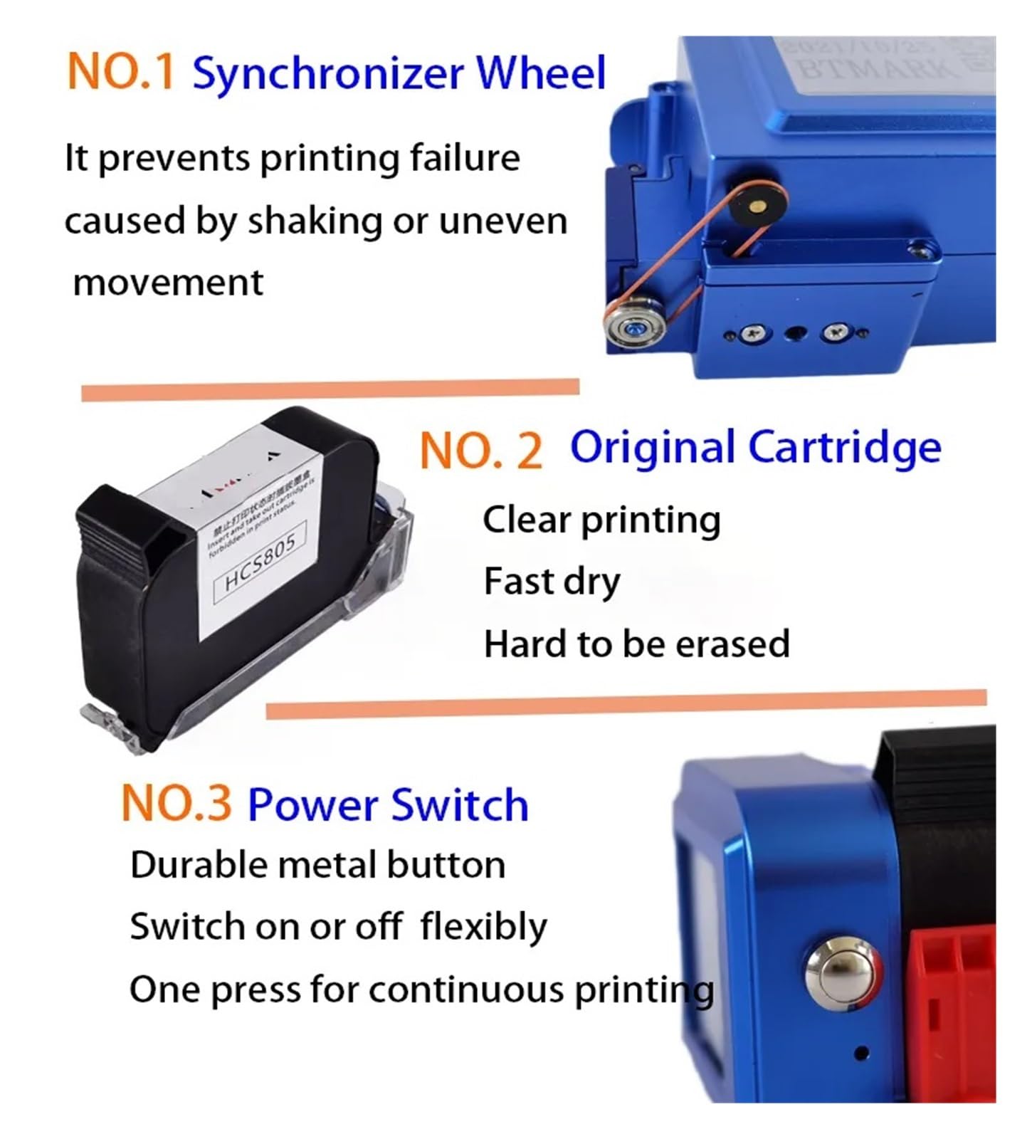 Stampante a getto d'inchiostro portatile, Mini stampante a getto d'inchiostro a colori portatile Bicchieri in plastica for a intelligente con codice QR personalizzato
