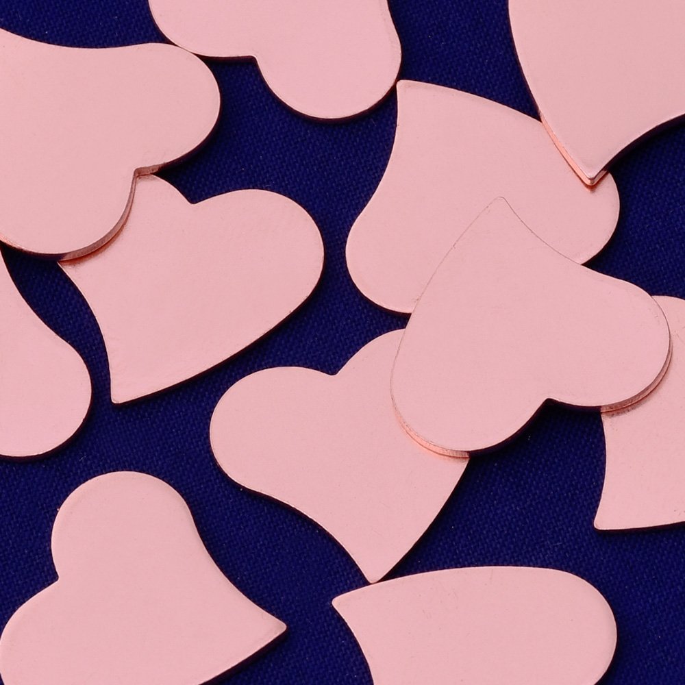 Rosebeading 20pcs tibetara Copper 1/2" x1/2"(13x12mm) Heart Stamping Blanks,Diy Stamping Jewelry