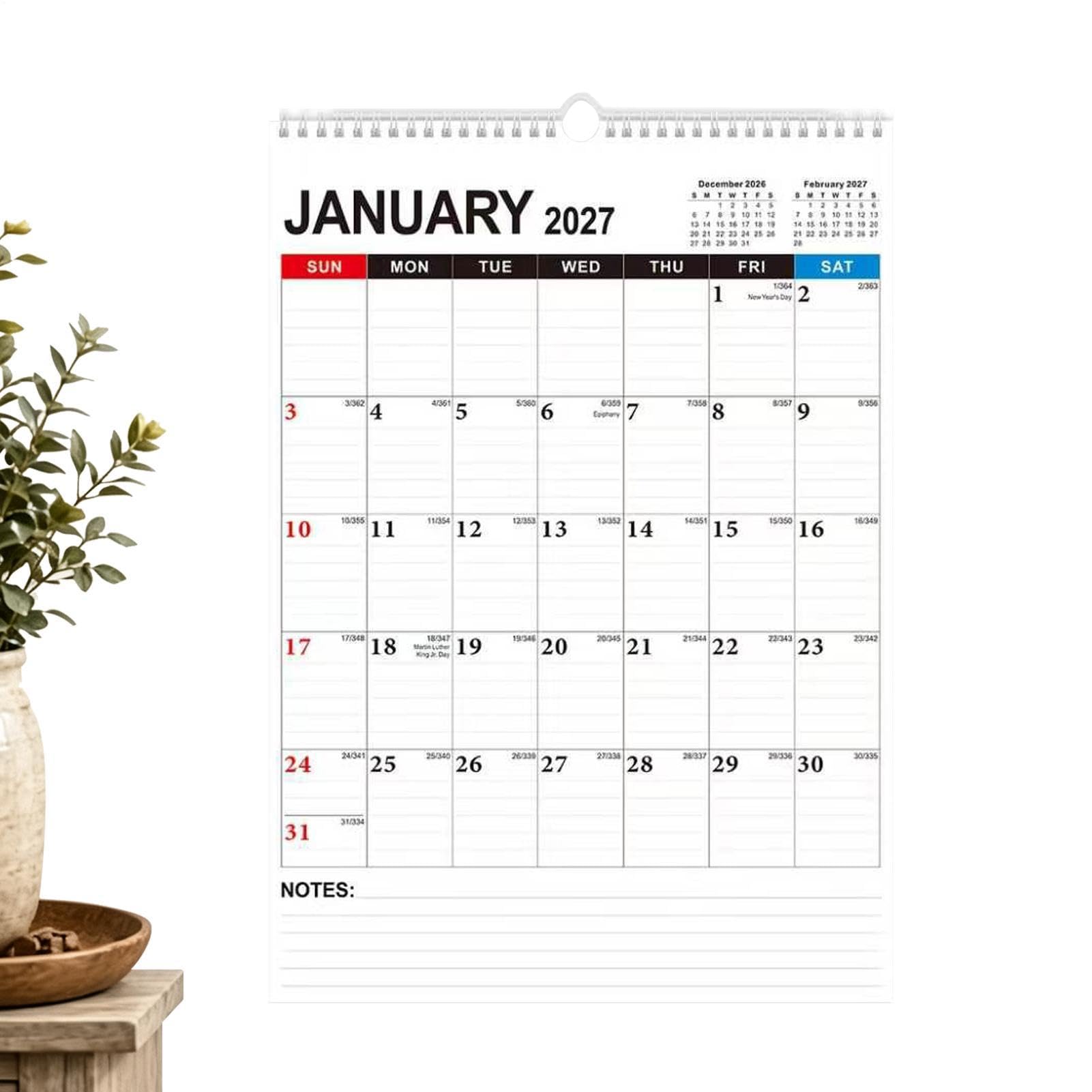 2027-2028 Wandplaner Aufgabenerfassung und Zeitplanverwaltung | Vertikaler Monatskalender Januar 2027-Juni 2028 für Klassenzimmer Wohnheim Wohnzimmer Esszimmer Erwachsene Studenten