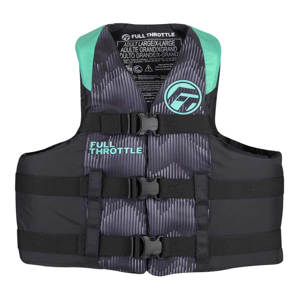 Full Throttle U.S. Coast Guard and Transport Canada Approved Adult Nylon Life Vest for Adults 90 Pounds and Over