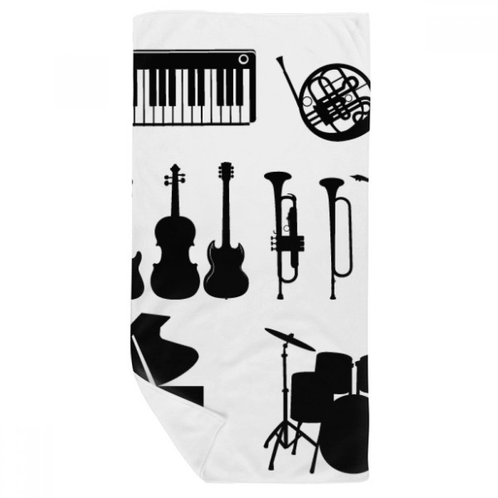 Débarbouillette serviette douce saxo musique classique 35x70cm, le cadeau parfait