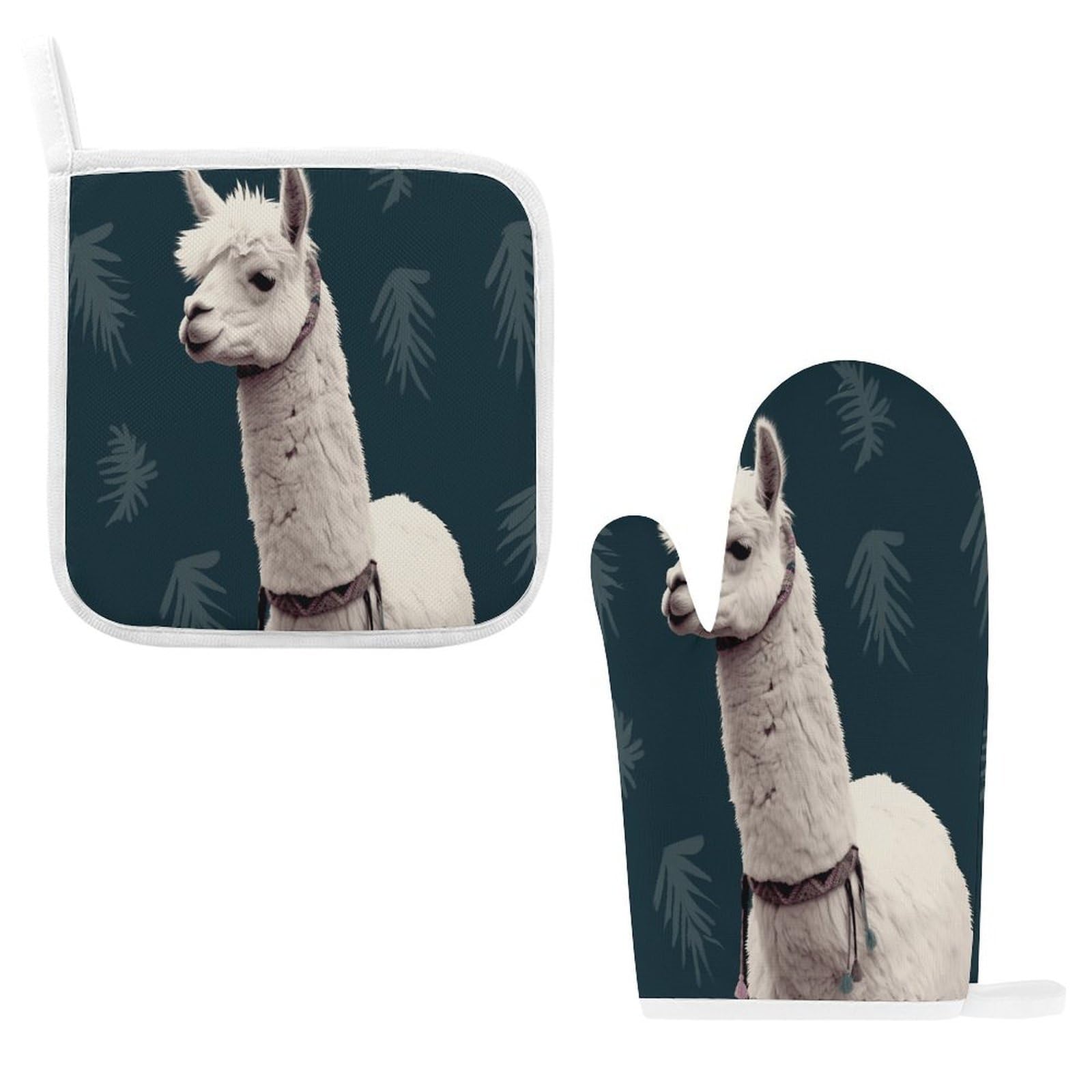 Fodpand Style Alpaca Llama Oven Mitts And Pot Holders Sets