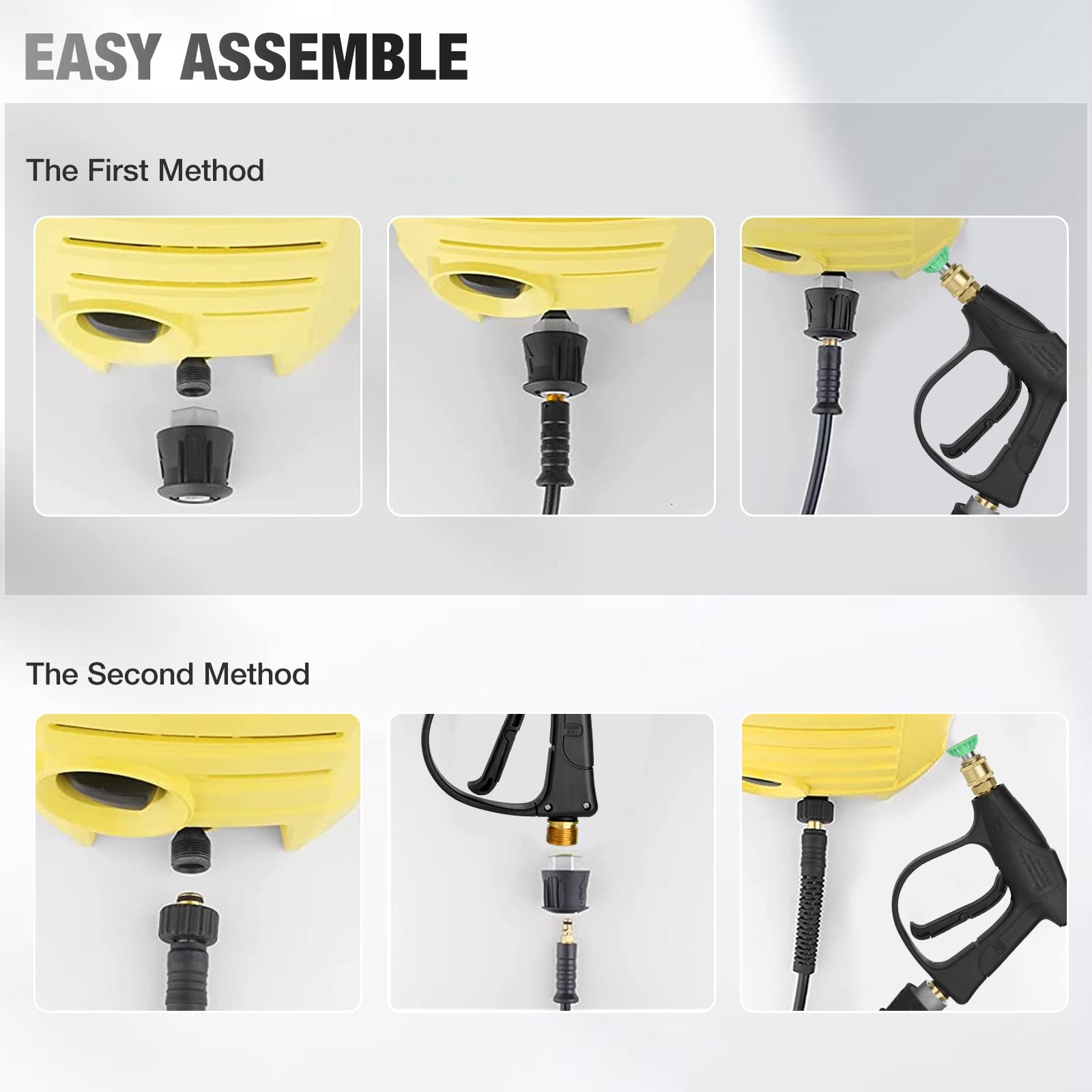Adaptateur Laiton Pour Nettoyeur Haute Pression Karcher K2 à K6 | 5 Buses Incluses | Pour Lavage Voiture, Terrasse, Vitres