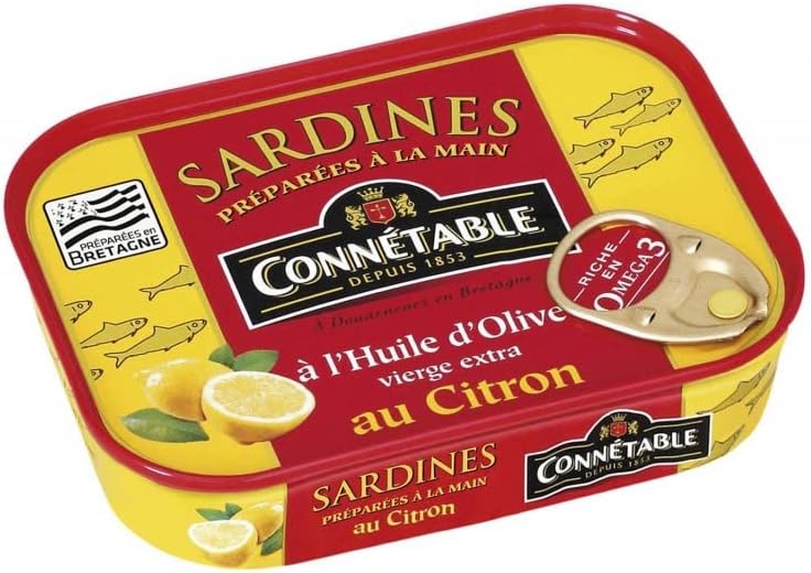 Connétable sardines à l'huile d'olive et citron (lot de 4)